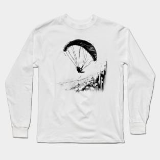 City on a Hill - Paragliding Long Sleeve T-Shirt